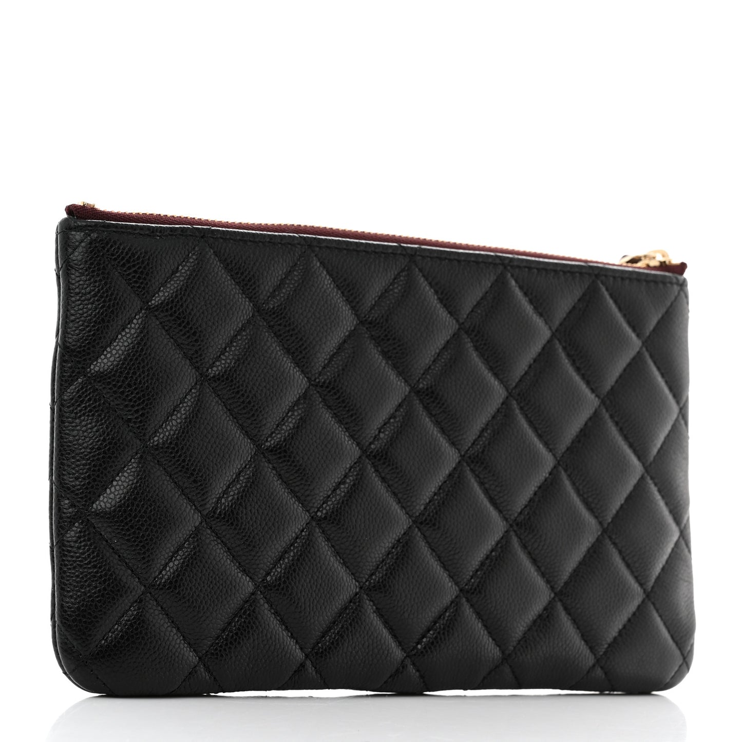 Caviar Quilted Cosmetic Case Black