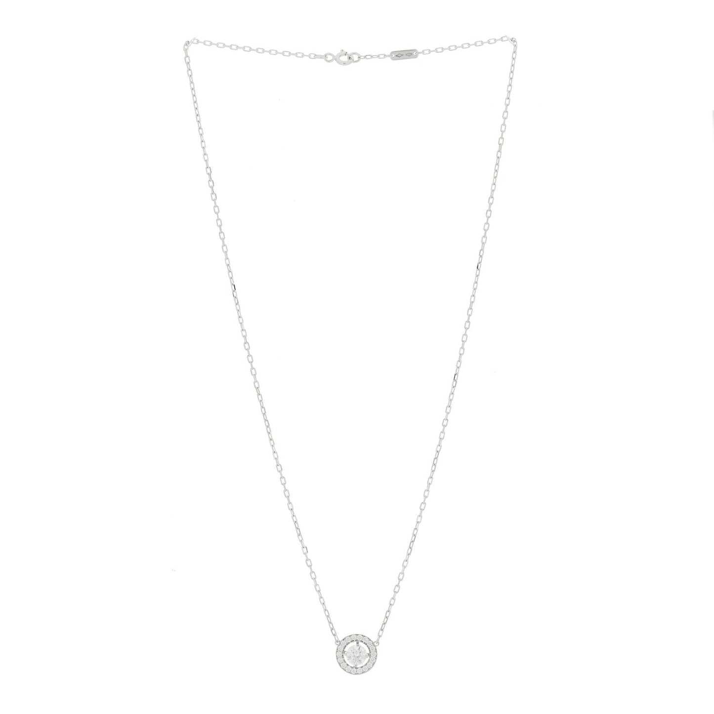 18K White Gold Diamond .59ct Ava Pendant Necklace