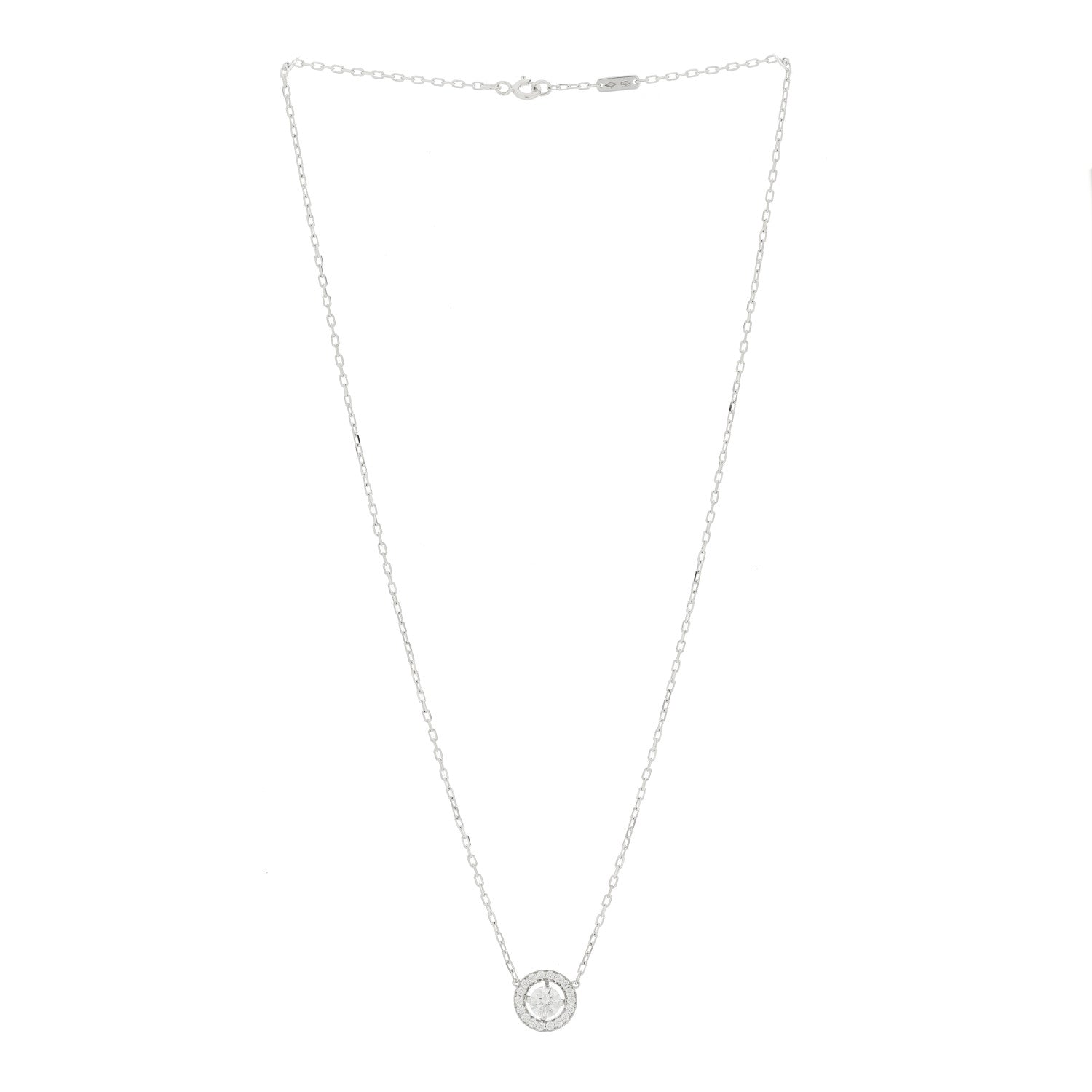 Boucheron 18K White Gold Diamond .59ct Ava Pendant Necklace 3 of 5
