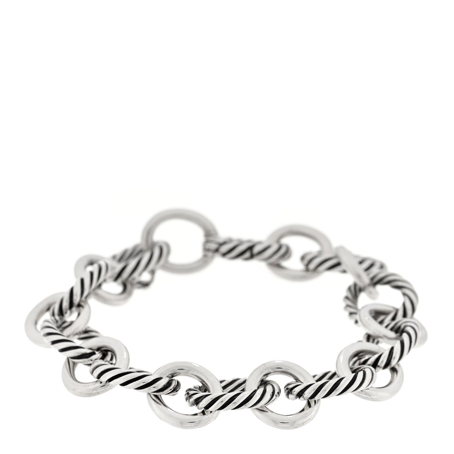David Yurman Sterling Silver 12mm Large Oval Link Bracelet 1 of 3