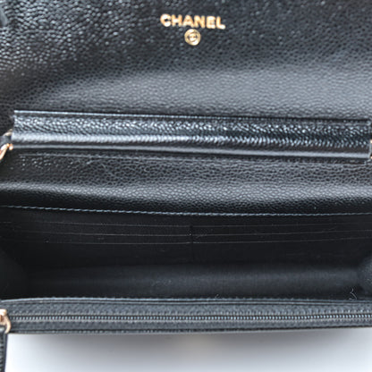 Chanel Caviar Quilted Wallet On Chain WOC Black 4 of 9