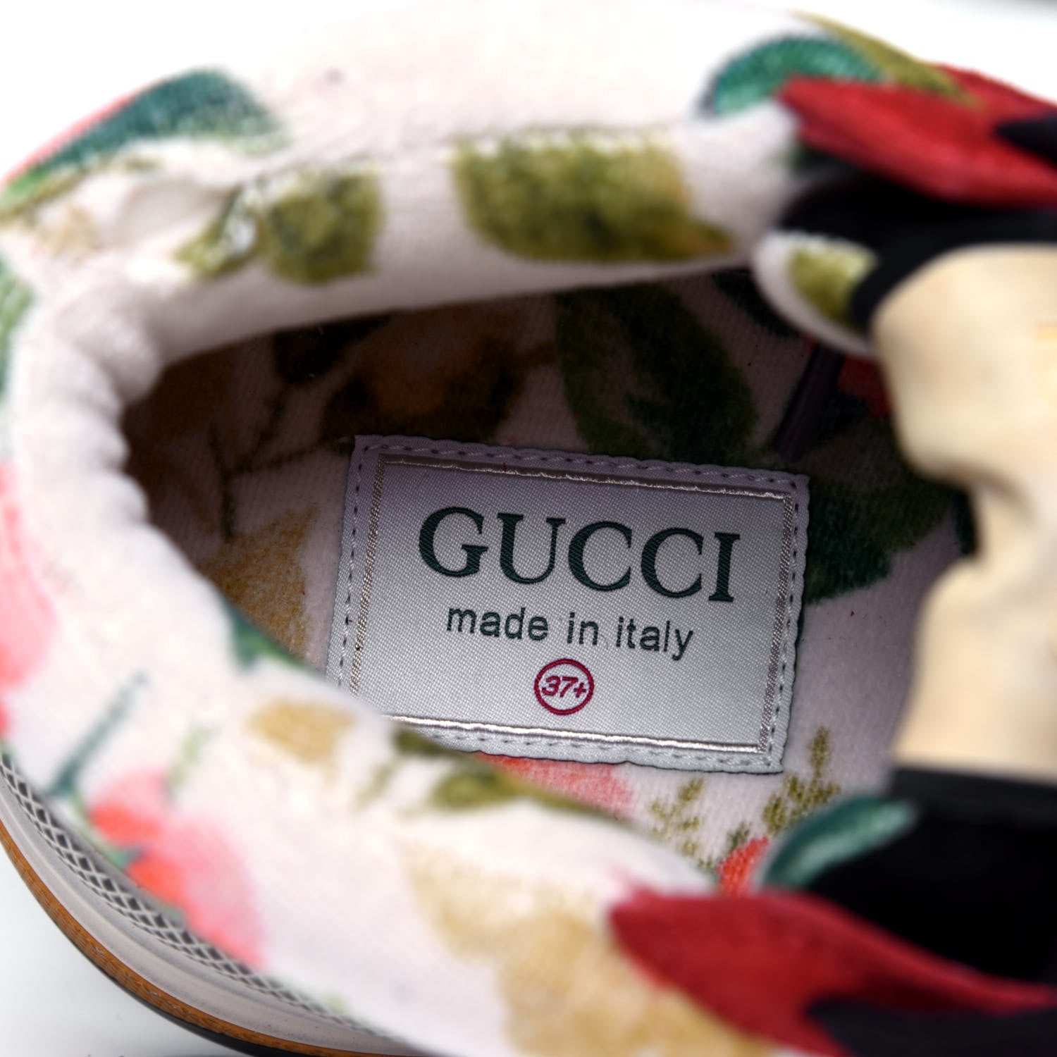 Gucci Suede Calfskin Womens Ultrapace Mid Top Sneakers 37.5 Hibiscus Red Black Neon Yellow Yolk 7 of 7