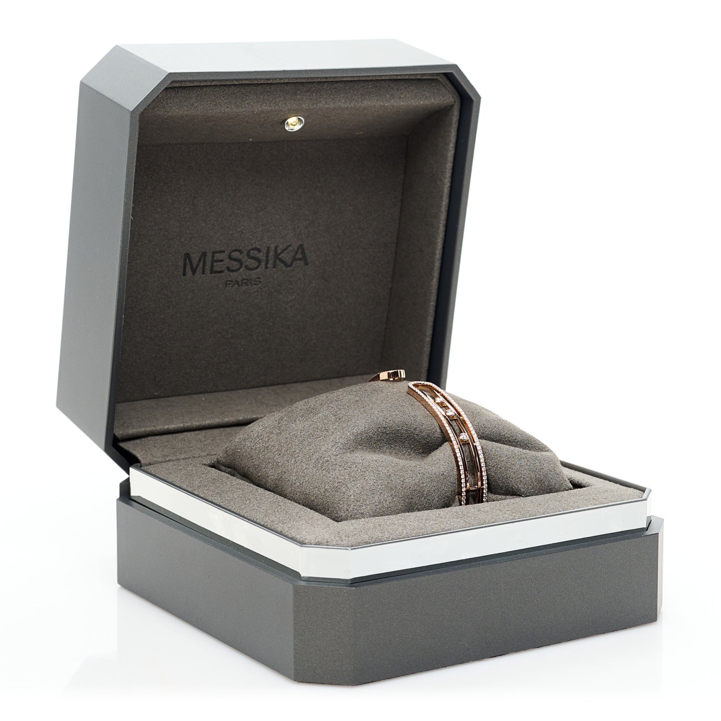 18K Rose Gold Diamond Move 10th Bangle Bracelet