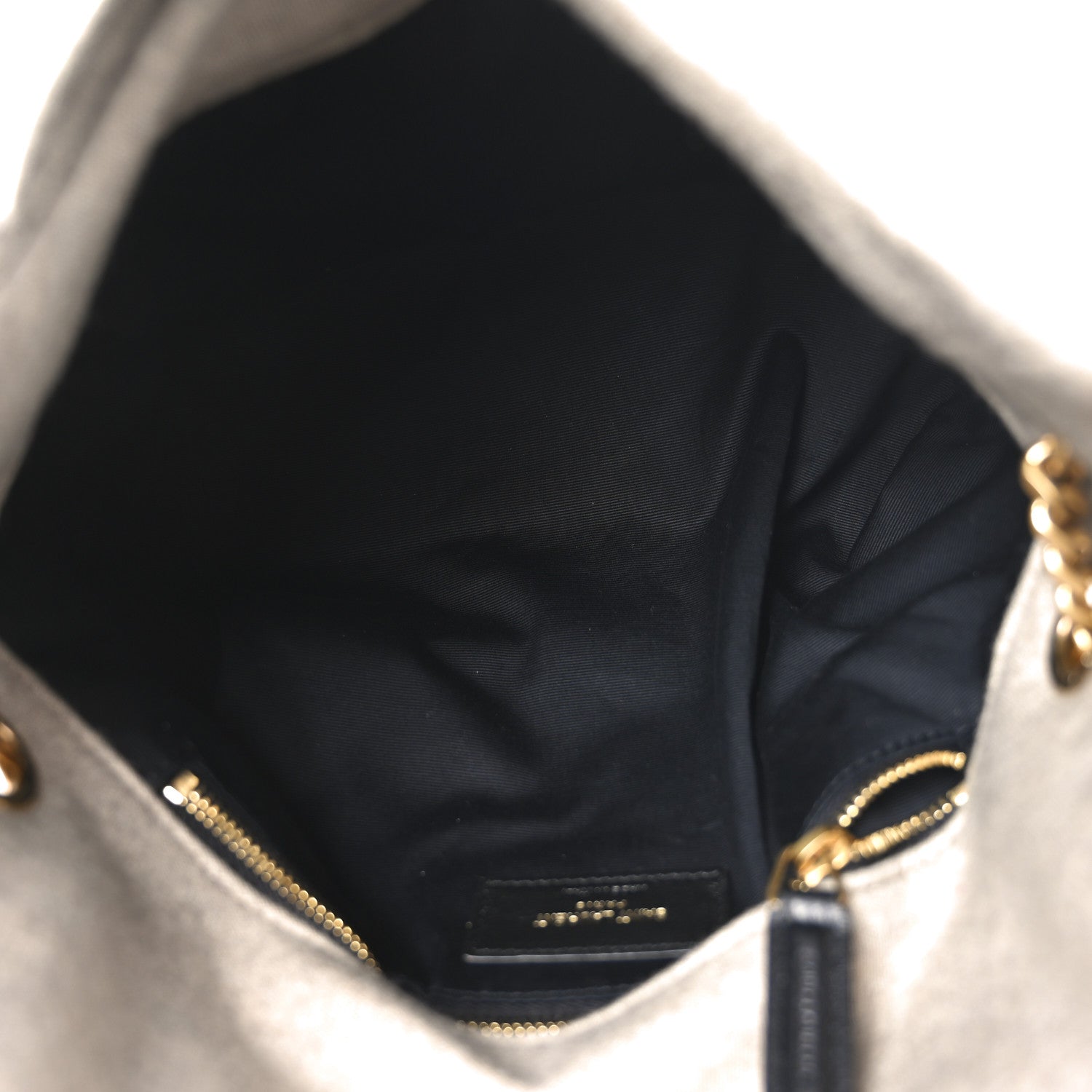 Saint Laurent Jersey Quilted Small Loulou Puffer Monogram Chain Satchel Chalk Beige 5 of 10