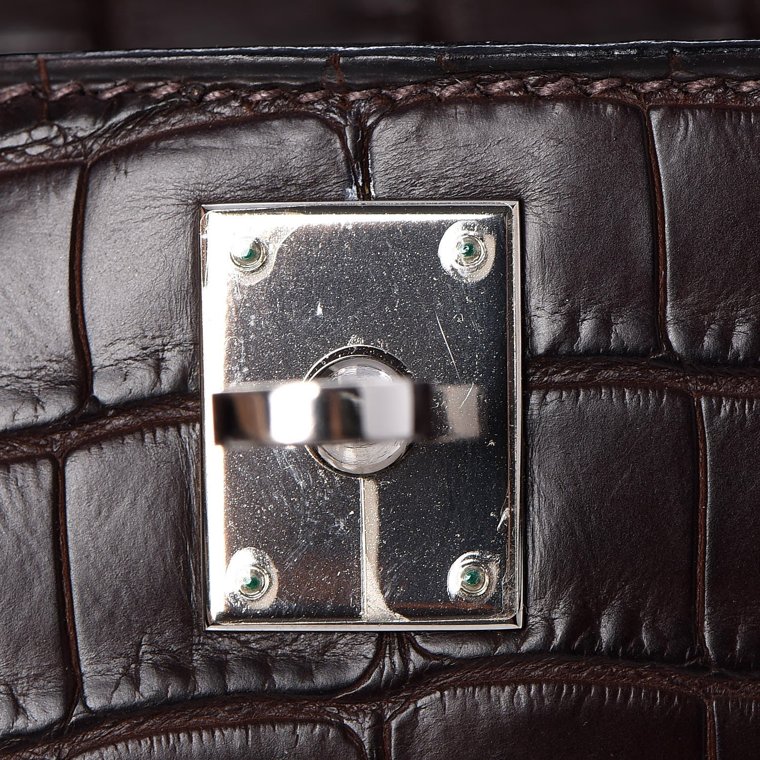Hermes Matte Niloticus Crocodile Kelly Pochette Havane 11 of 23