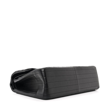 Chanel Lambskin Chevron Quilted Jumbo Double Flap So Black 4 of 14