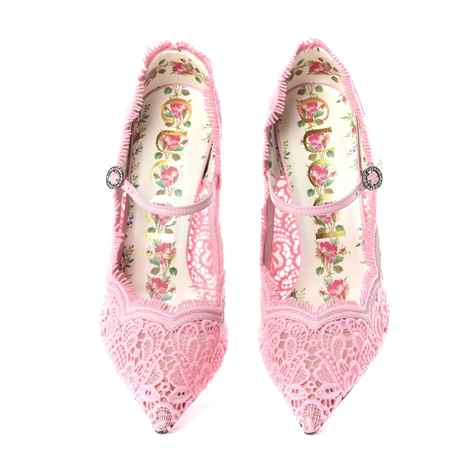 Gucci Lace Pizzo Venice Pumps 39 Sugar Pink 5 of 14