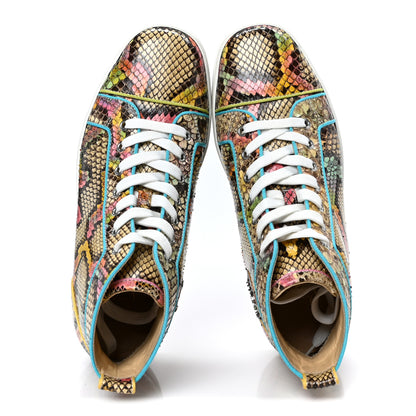 Christian Louboutin Snakeskin Mens Louis Flat Sneakers 40 Multicolor 2 of 10