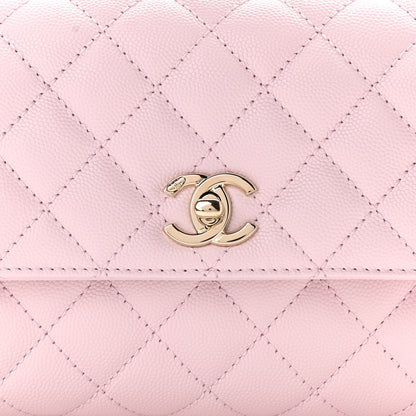 Chanel Caviar Quilted Mini Coco Handle Flap Light Pink 8 of 11