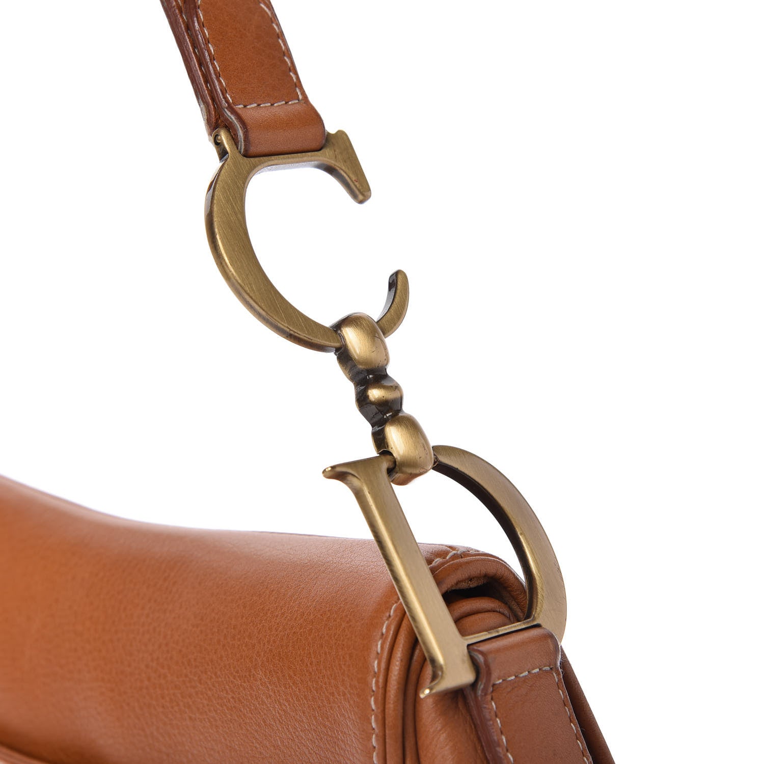 Christian Dior Calfskin Saddle Bag Tan 11 of 11