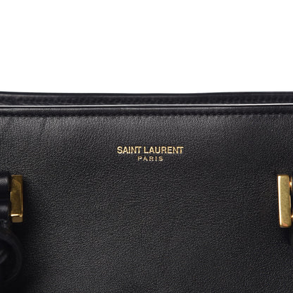 Saint Laurent Smooth Calfskin Small Monogram Cabas Black 8 of 10