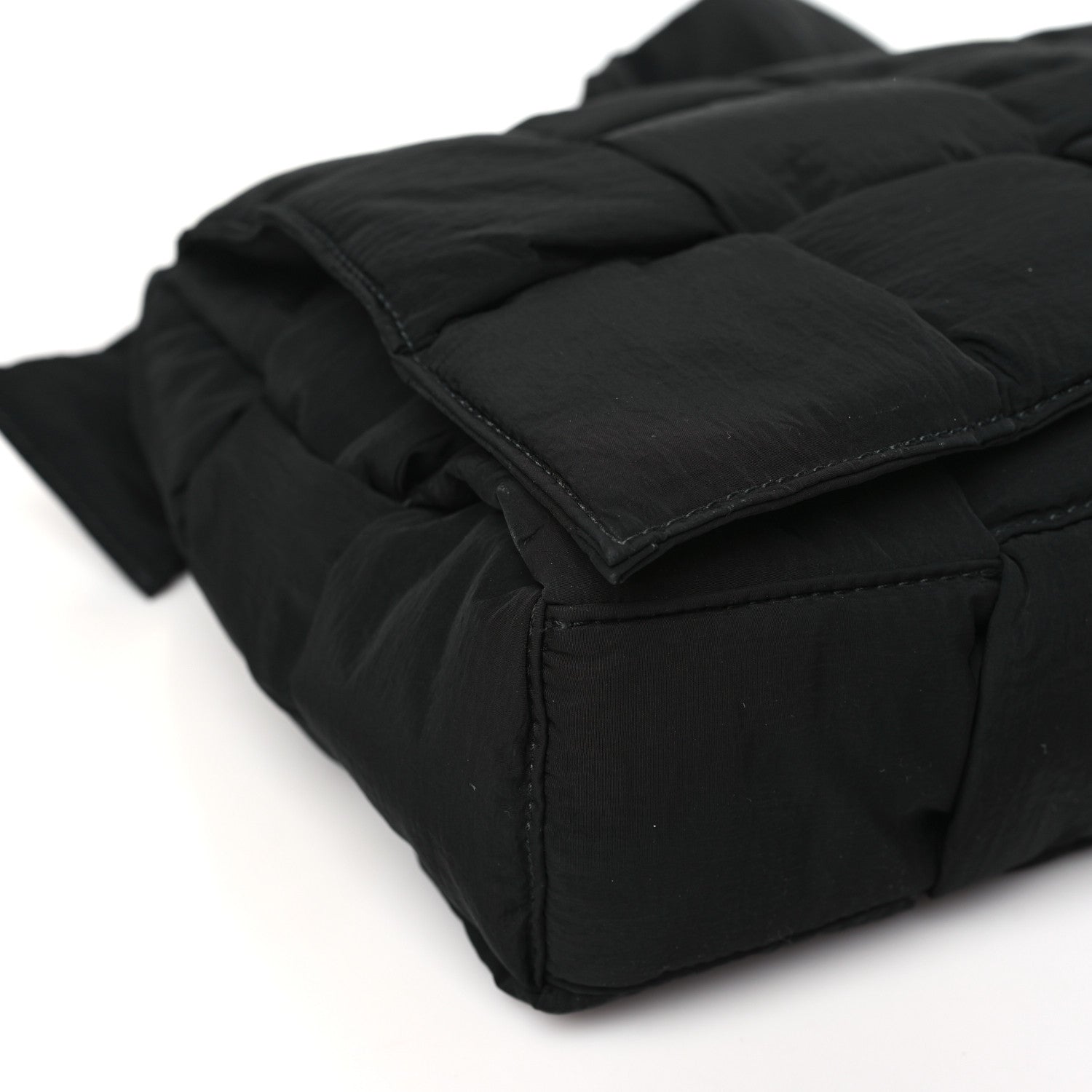 Bottega Veneta Nylon Intrecciato Padded Tech Maxi Cassette Bag Black 7 of 8