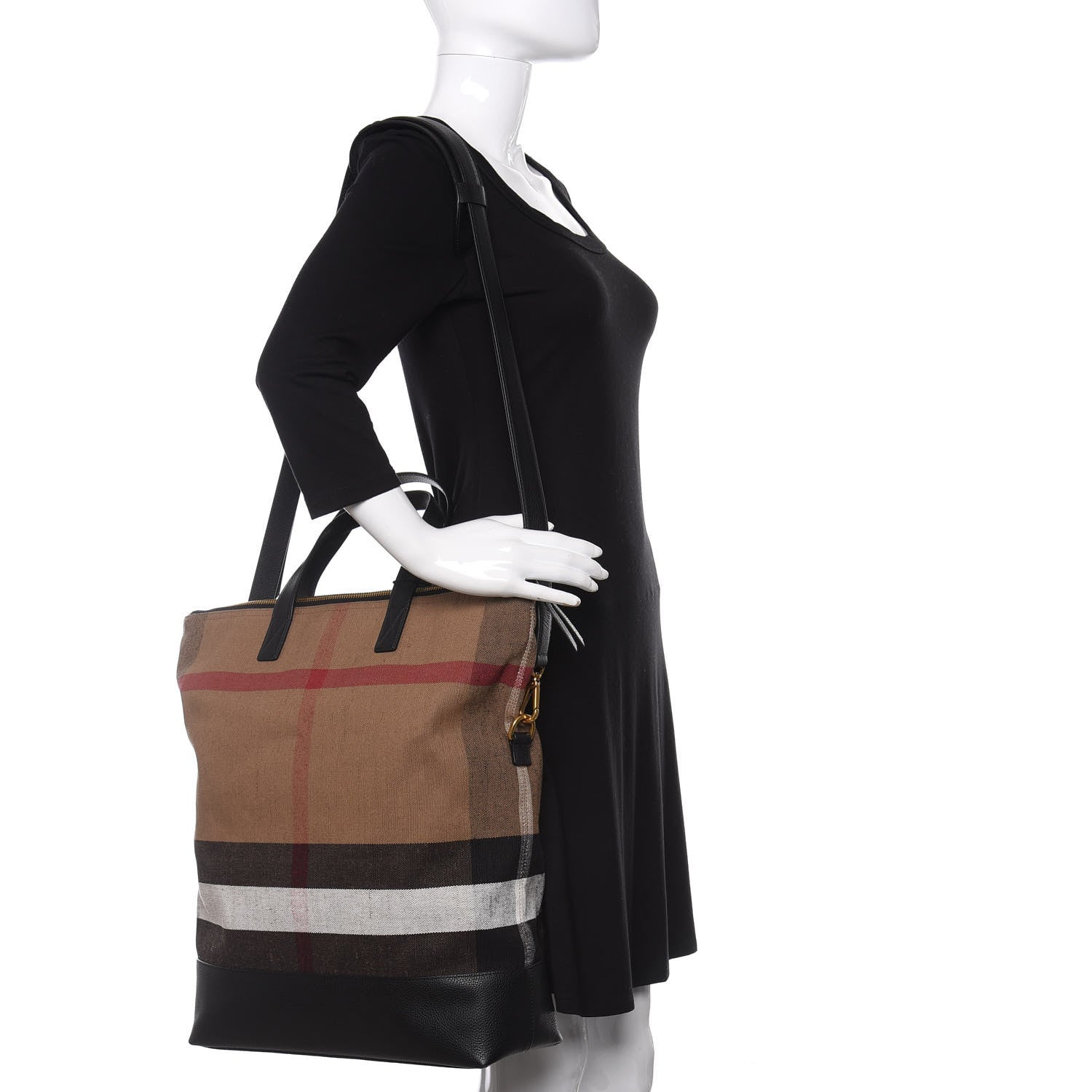 Burberry Canvas Check Armley Folding Messenger Black 2 of 10