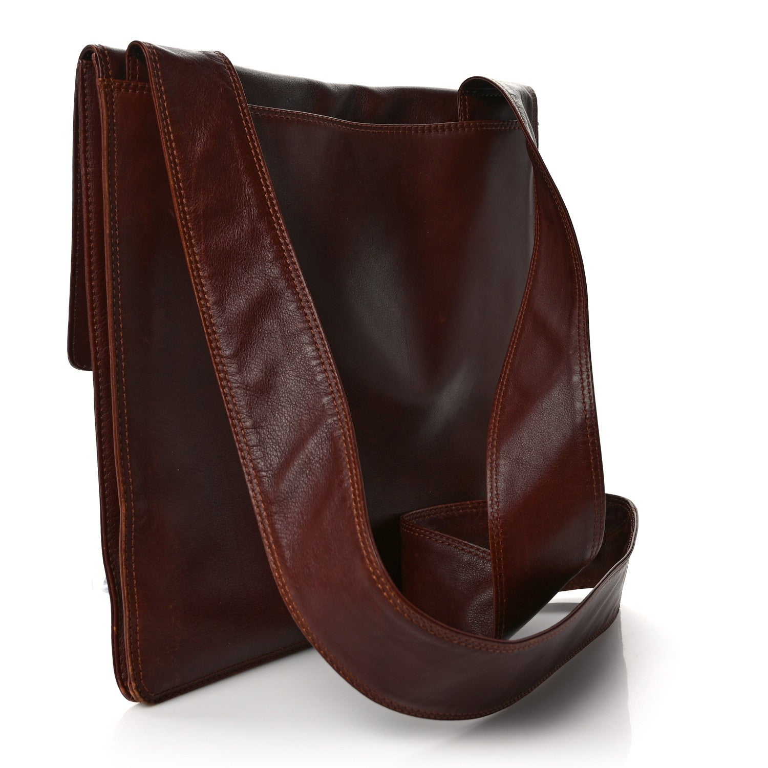 Chanel Lambskin Logo Messenger Brown 2 of 10