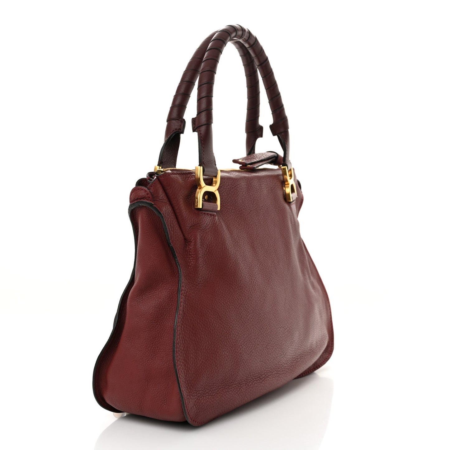 Calfskin Medium Marcie Satchel Garnet