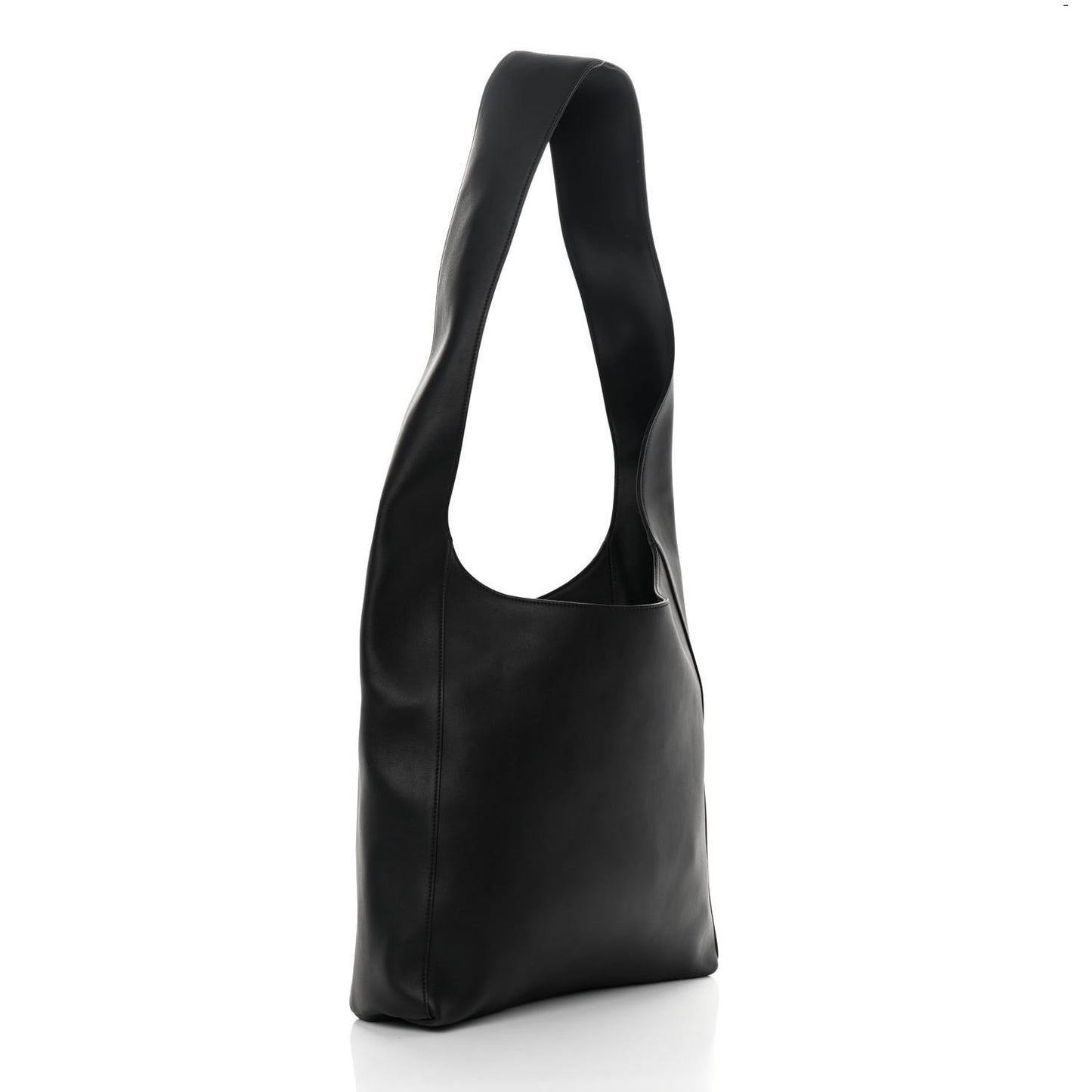Calfskin Large Alix Padlock Zip Hobo Crossbody Bag Black