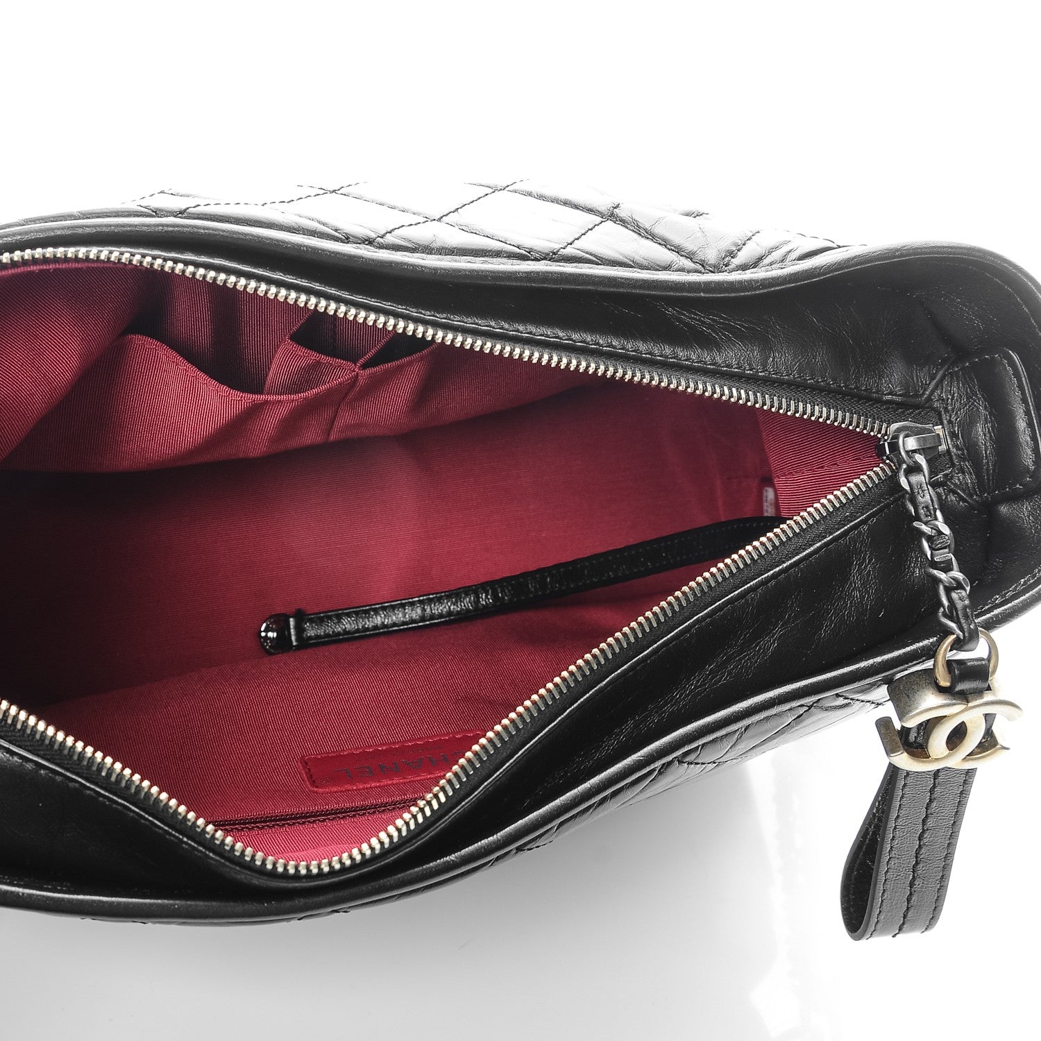 Chanel Calfskin Quilted Medium Gabrielle Hobo Black 5 of 8