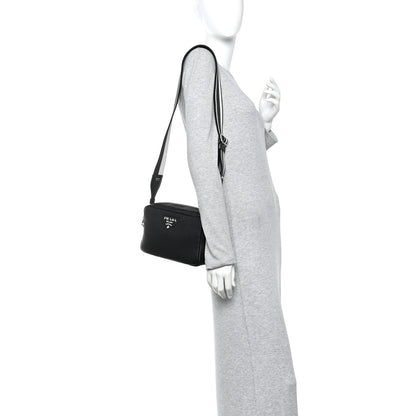 Prada Vitello Daino Soft Camera Crossbody Black 2 of 10