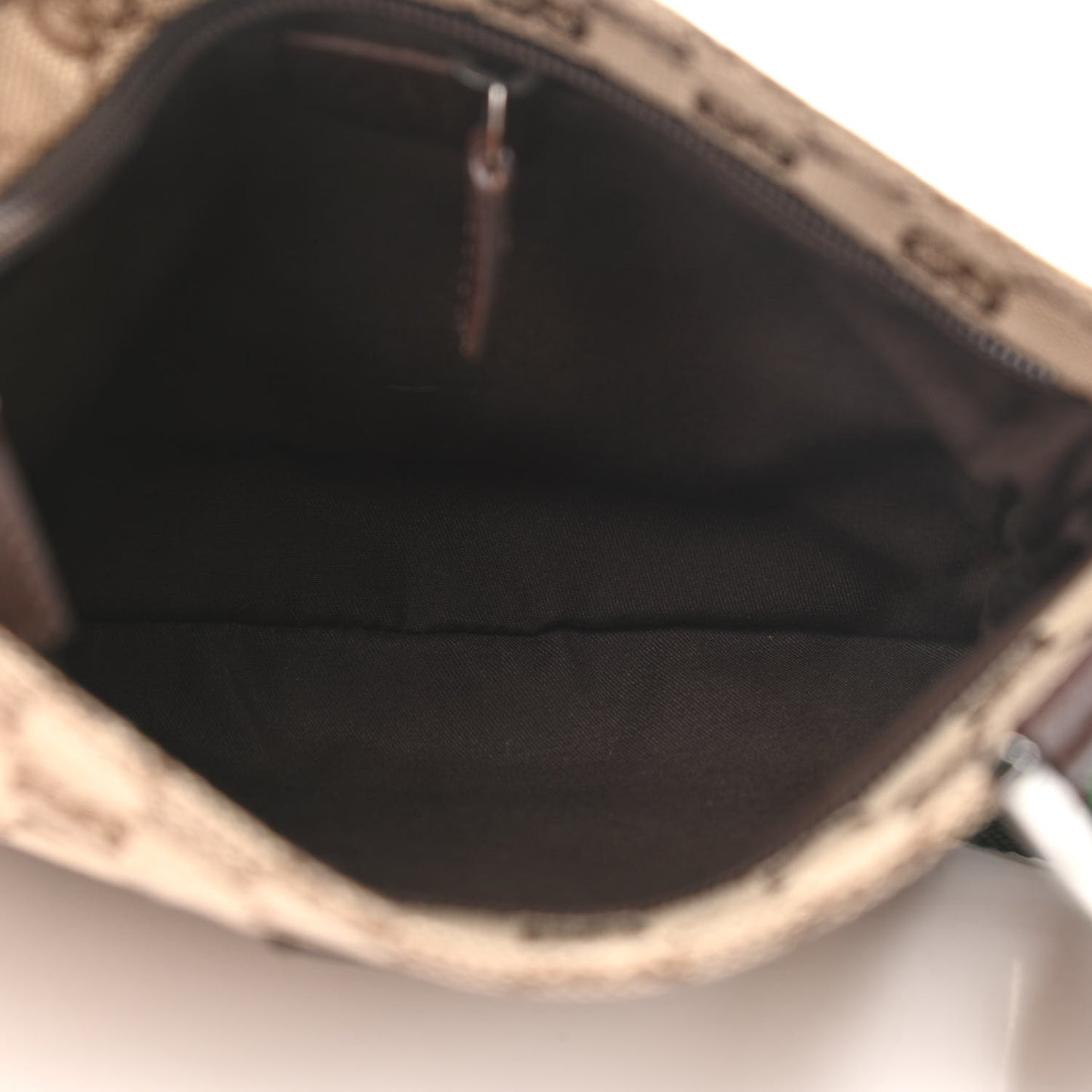 Monogram Web Small Flat Messenger Bag Brown