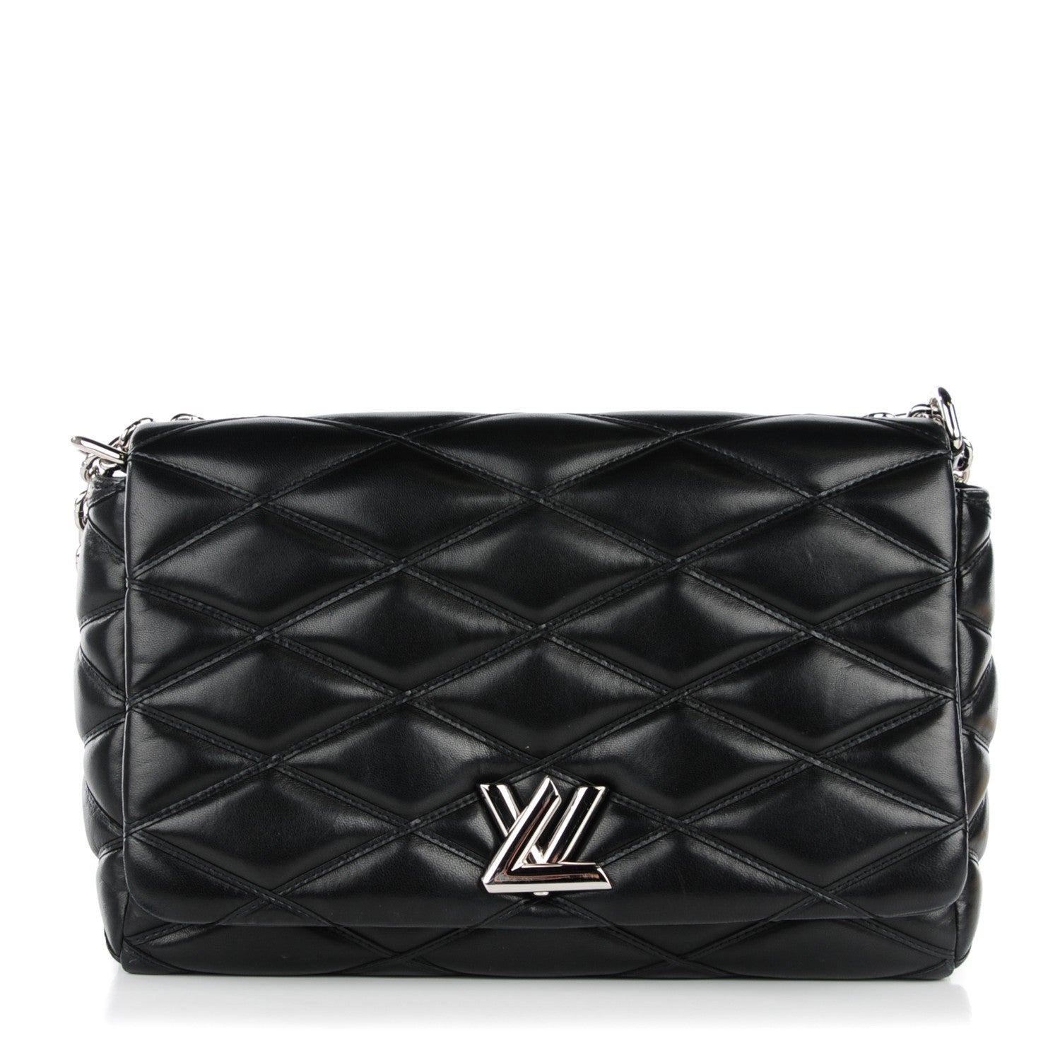 Louis Vuitton Lambskin Malletage GO-14 MM Black 1 of 7