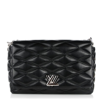 Louis Vuitton Lambskin Malletage GO-14 MM Black 1 of 7