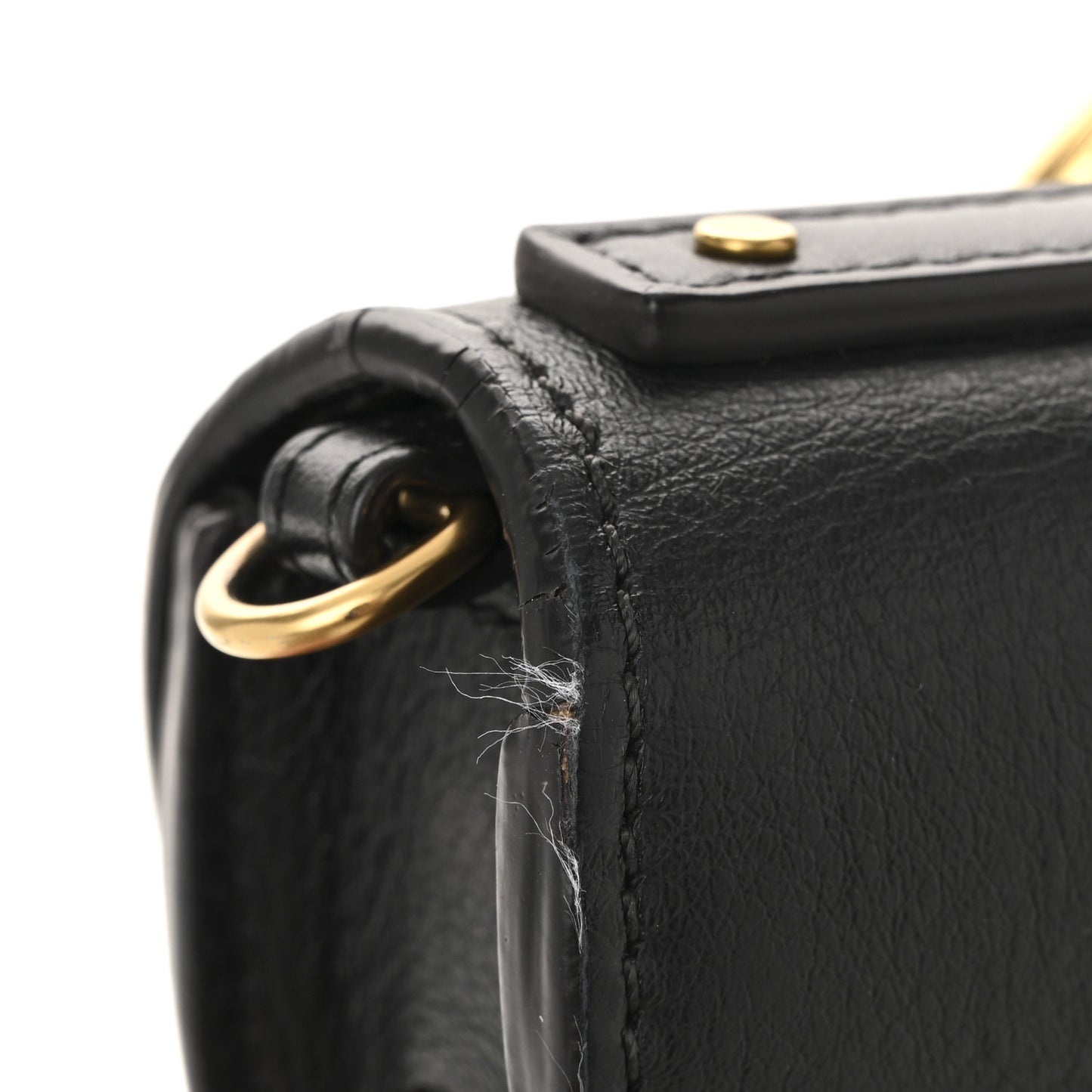 Calfskin Small Nile Bracelet Minaudiere Bag Black