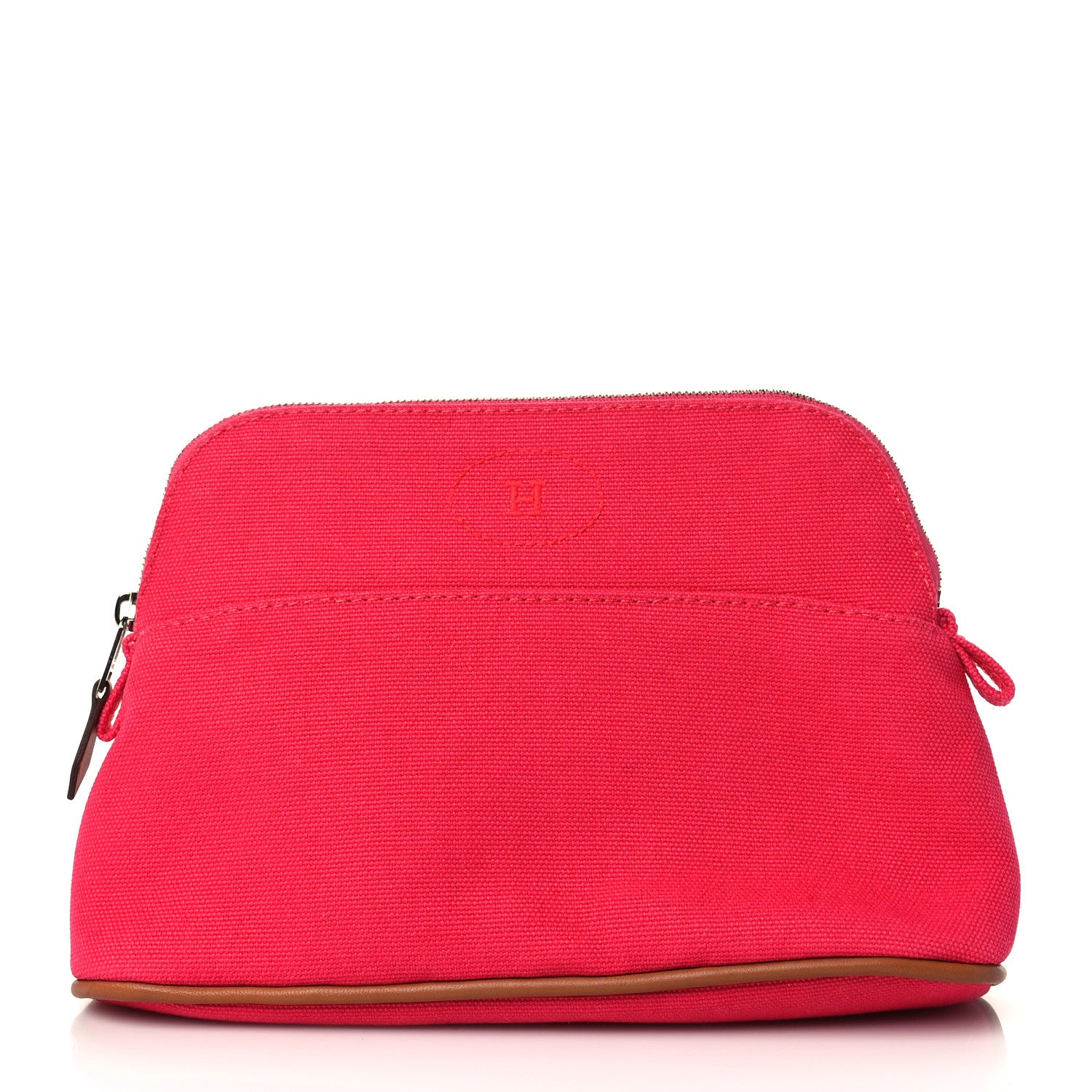 Hermes Cotton Canvas Mini Bolide Travel Cosmetic Pouch Hibiscus 1 of 8