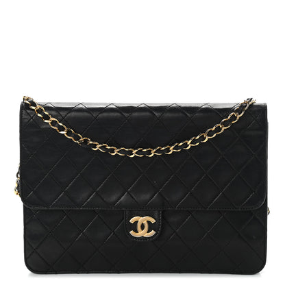 Chanel Lambskin Quilted Jumbo Single Flap Black 1 of 8