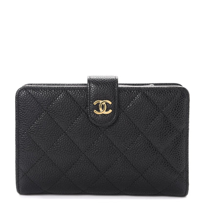 Chanel Caviar Quilted Zipped Pocket Wallet Black 1 of 9