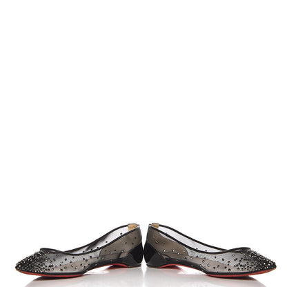 Christian Louboutin Mesh Crystal Embellished Follies Strass Flats 37 Black 6 of 10