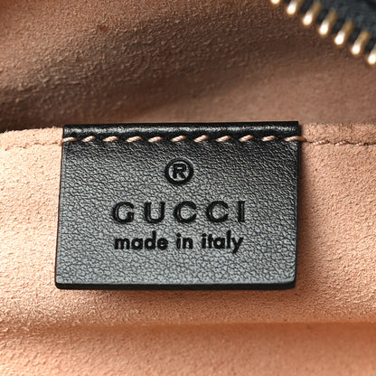 Gucci Calfskin Matelasse Mini GG Marmont Chain Shoulder Bag Black 6 of 16