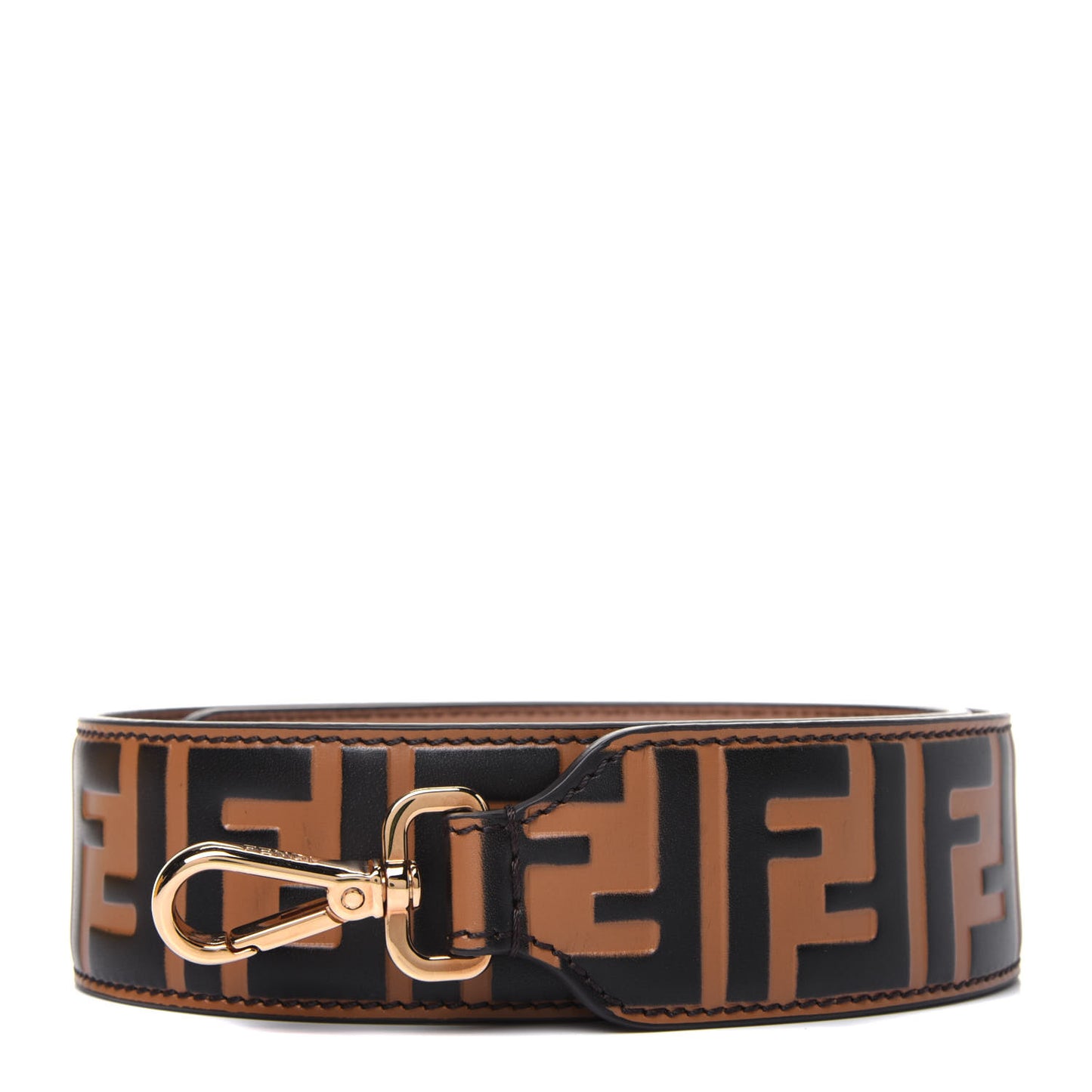 Calfskin FF 1974 Embossed Strap You Tobacco Black