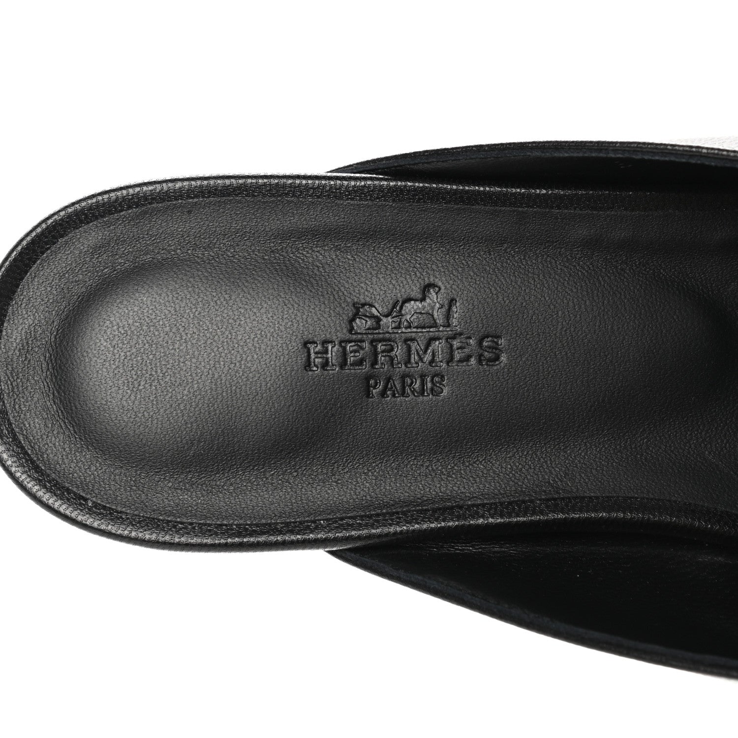 Hermes Goatskin Oz Mules 39 Black 7 of 9