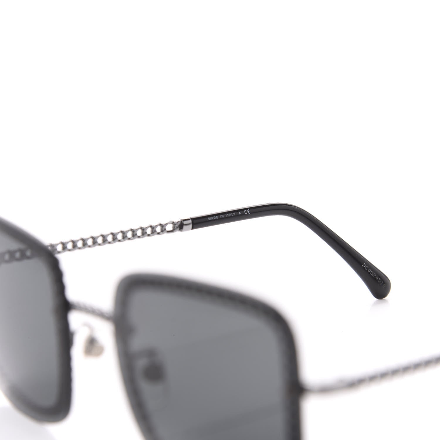 Chanel Square Removable Chain Pearl Sunglasses 4244 Black 7 of 10