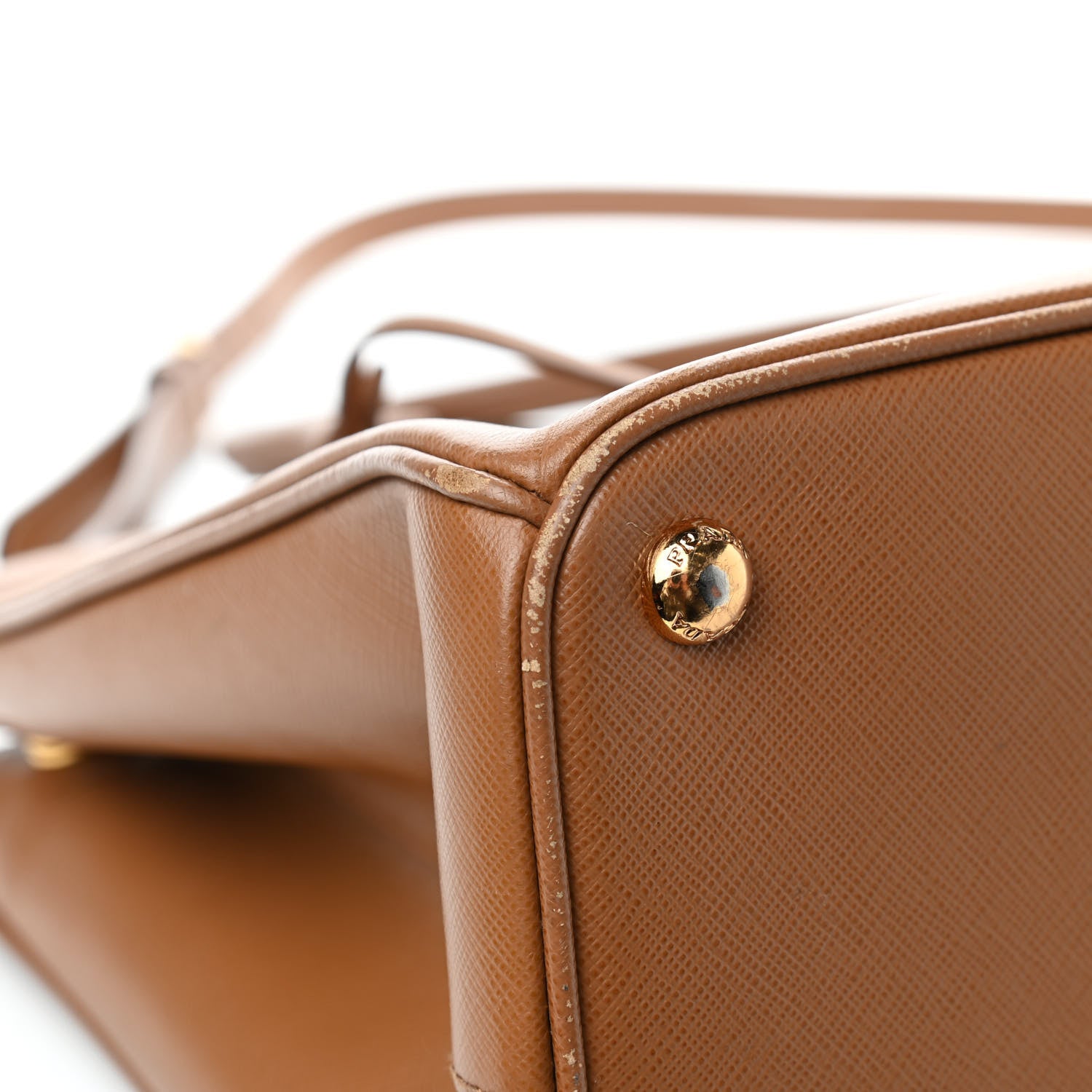 Prada Saffiano Medium Galleria Double Zip Tote Caramel 9 of 13