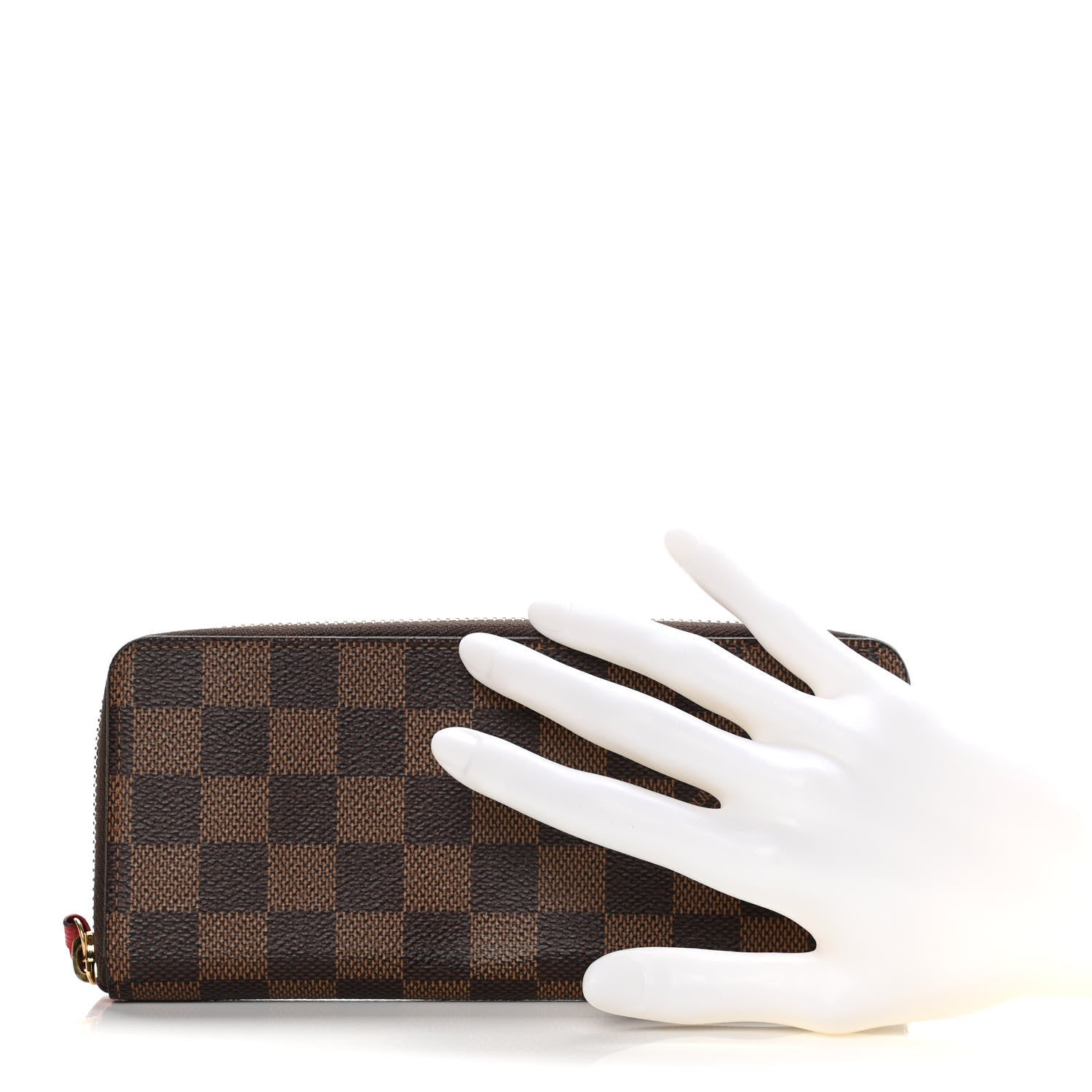Louis Vuitton Damier Ebene Clemence Wallet Cherry 2 of 15