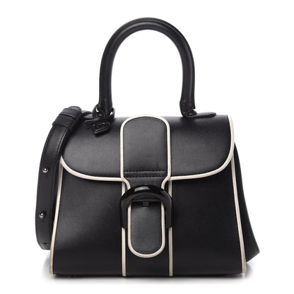 Delvaux Calfskin Illusion Piped Mini Brillant Satchel Black 1 of 12
