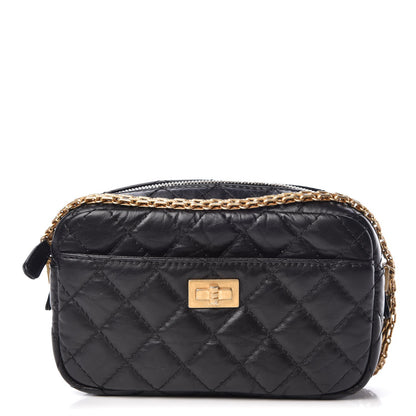 Chanel Aged Calfskin Quilted Mini Reissue Camera Case Black 1 of 8