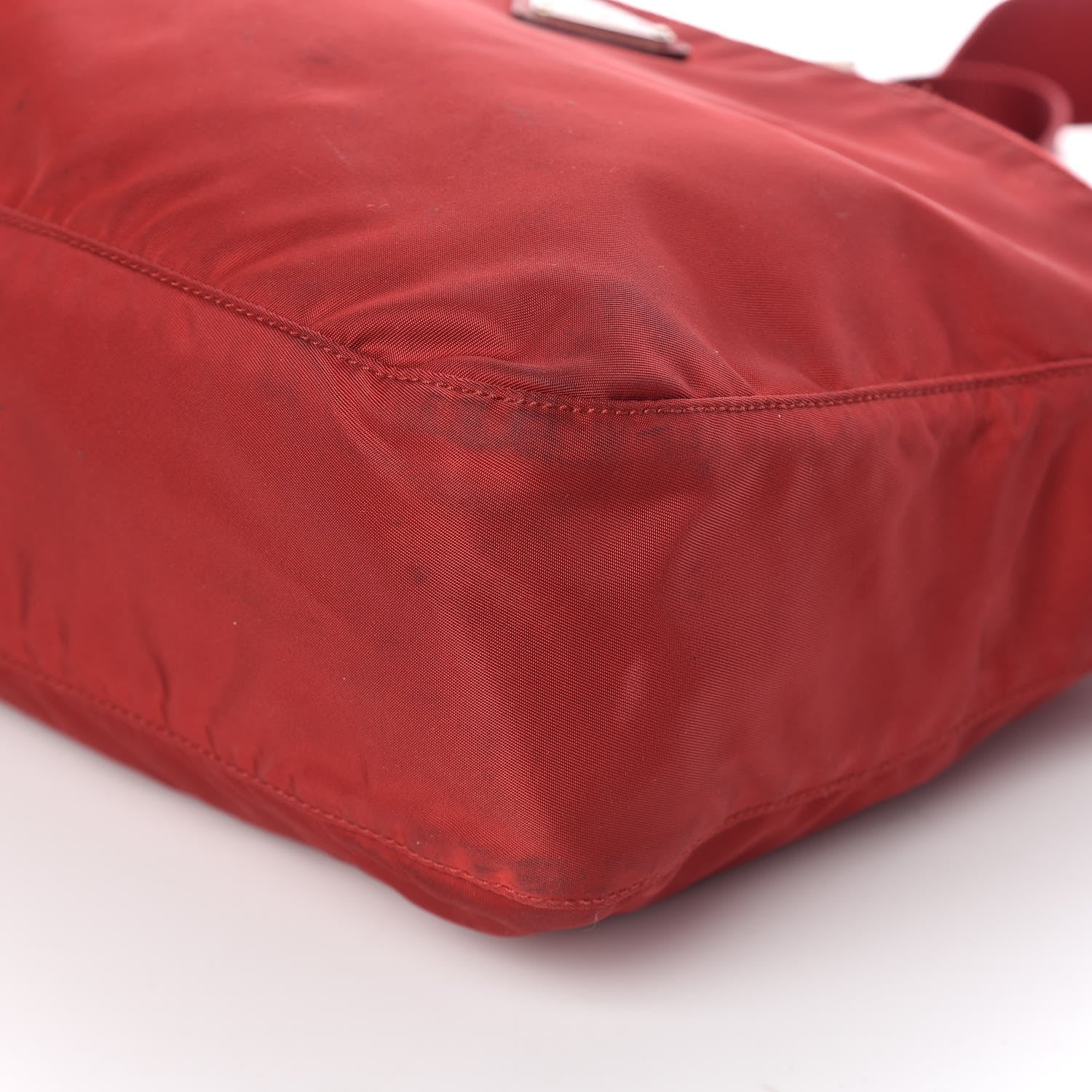 Prada Tessuto Nylon Flat Messenger Bag Red 10 of 12