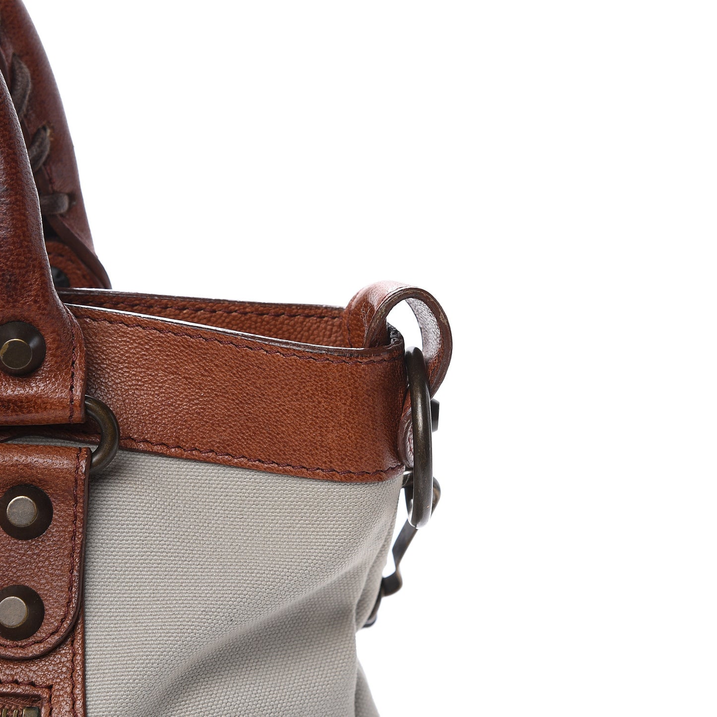 Agneau Canvas Classic Hardware First Brown