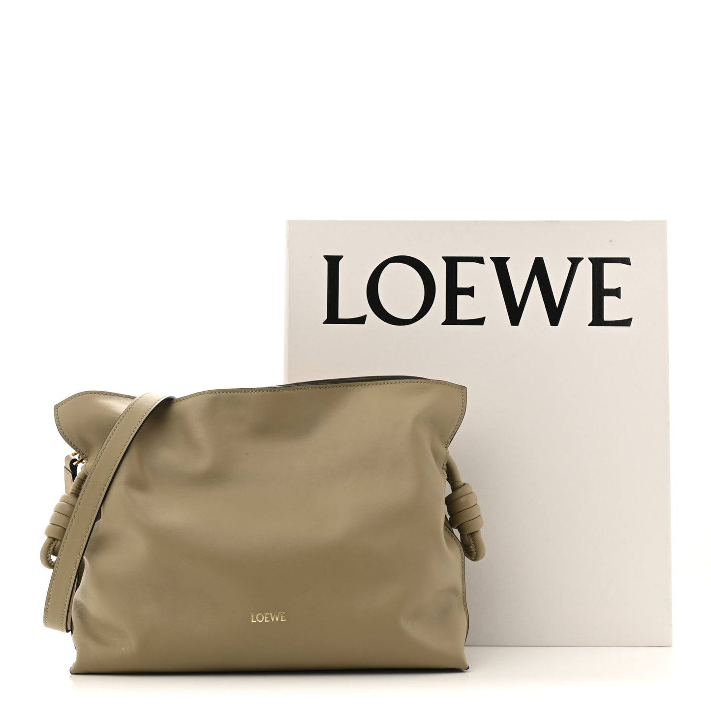Nappa Medium Flamenco Knot Bag Clay Green