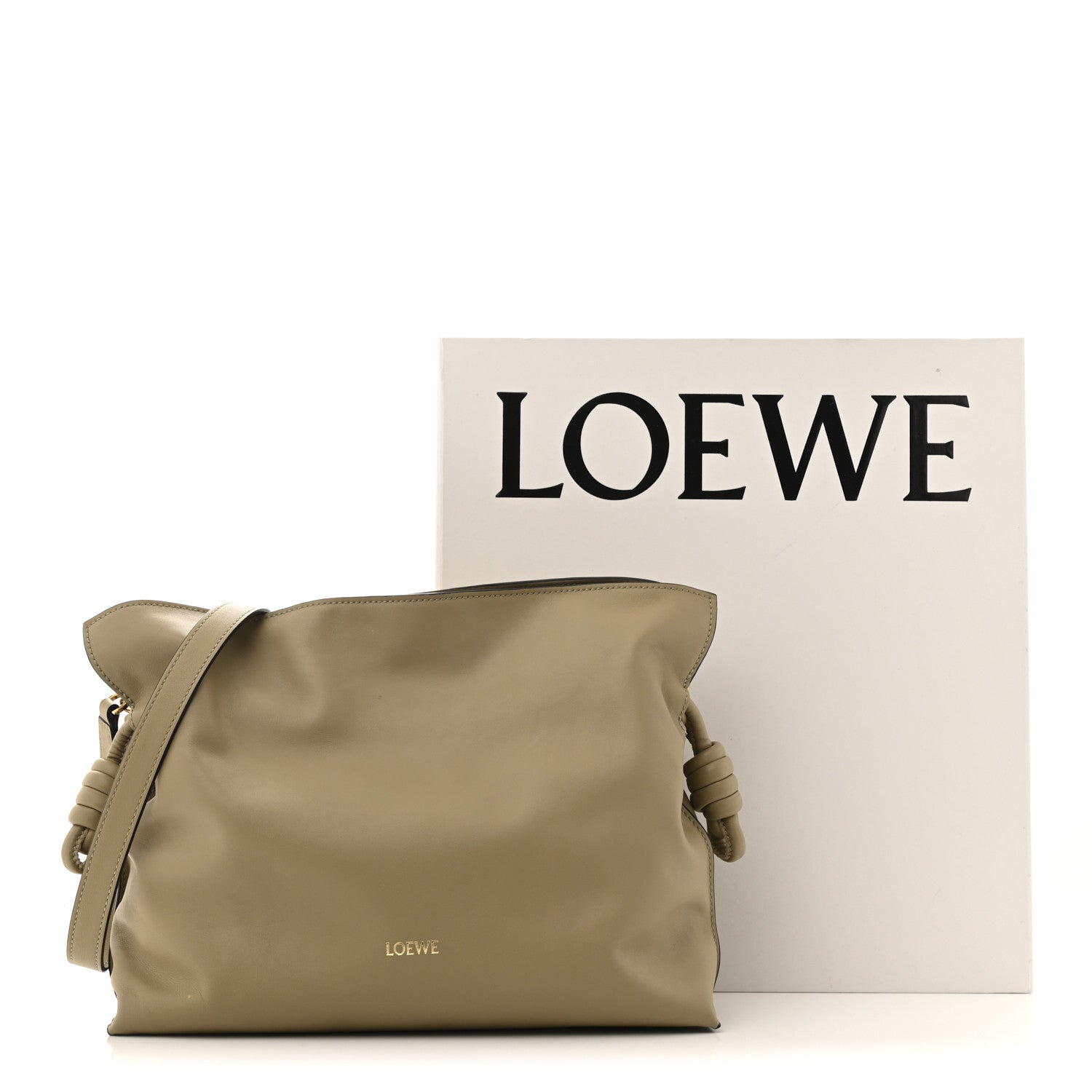 Loewe Nappa Medium Flamenco Knot Bag Clay Green 11 of 11