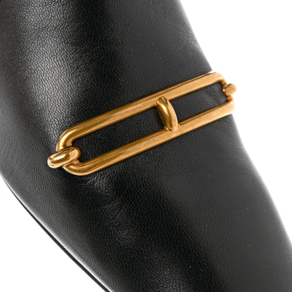 Hermes Goatskin Dora Ankle Boots 38 Black 9 of 11