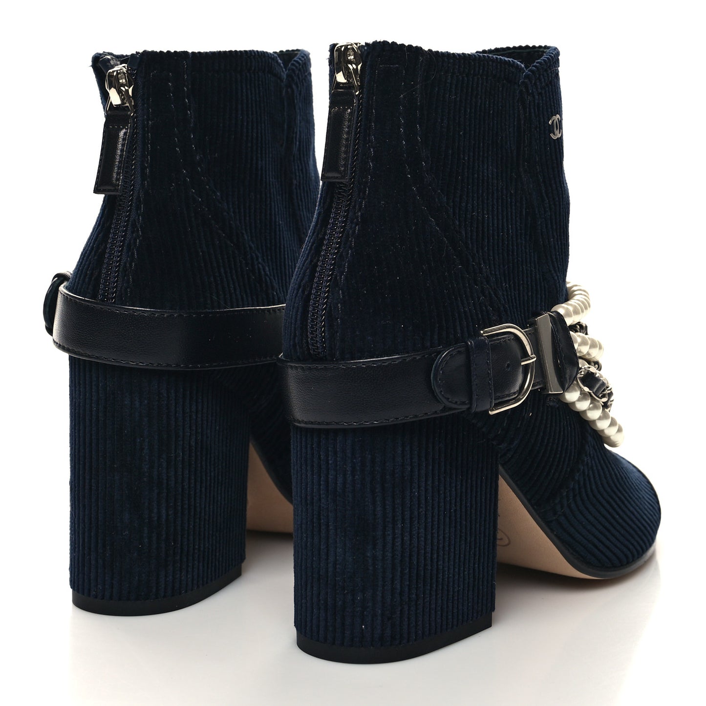 Velvet Satin Cap Cap Toe Short Boots 36 Navy Black