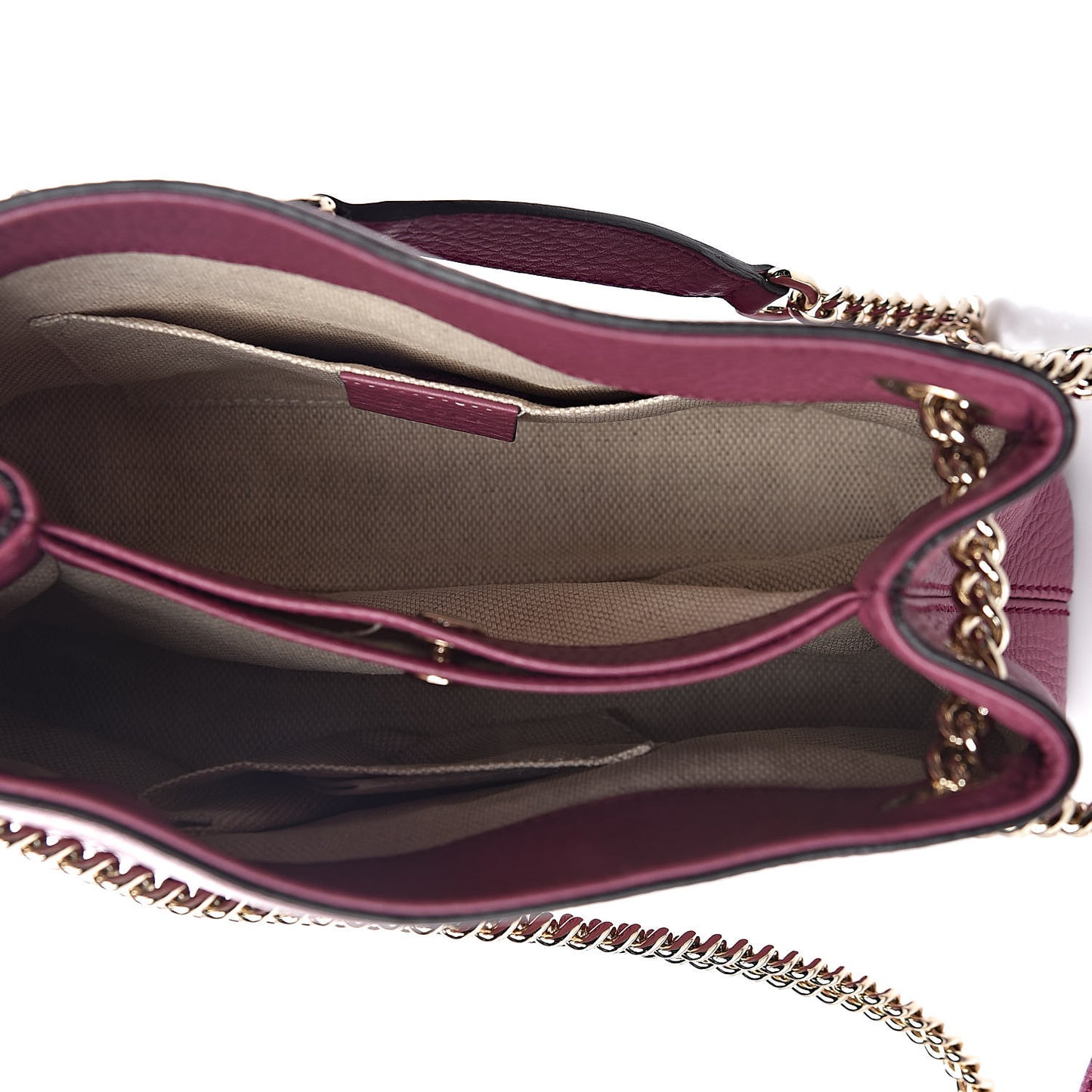 Pebbled Calfskin Small Soho Chain Shoulder Bag Peonia Flower