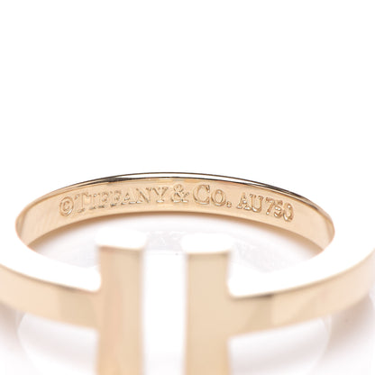 Tiffany 18K Yellow Gold T Square Ring 54 7 5 of 5