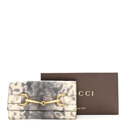 Gucci Calfskin Karung Embossed Horsebit Continental Wallet Multicolor 9 of 9