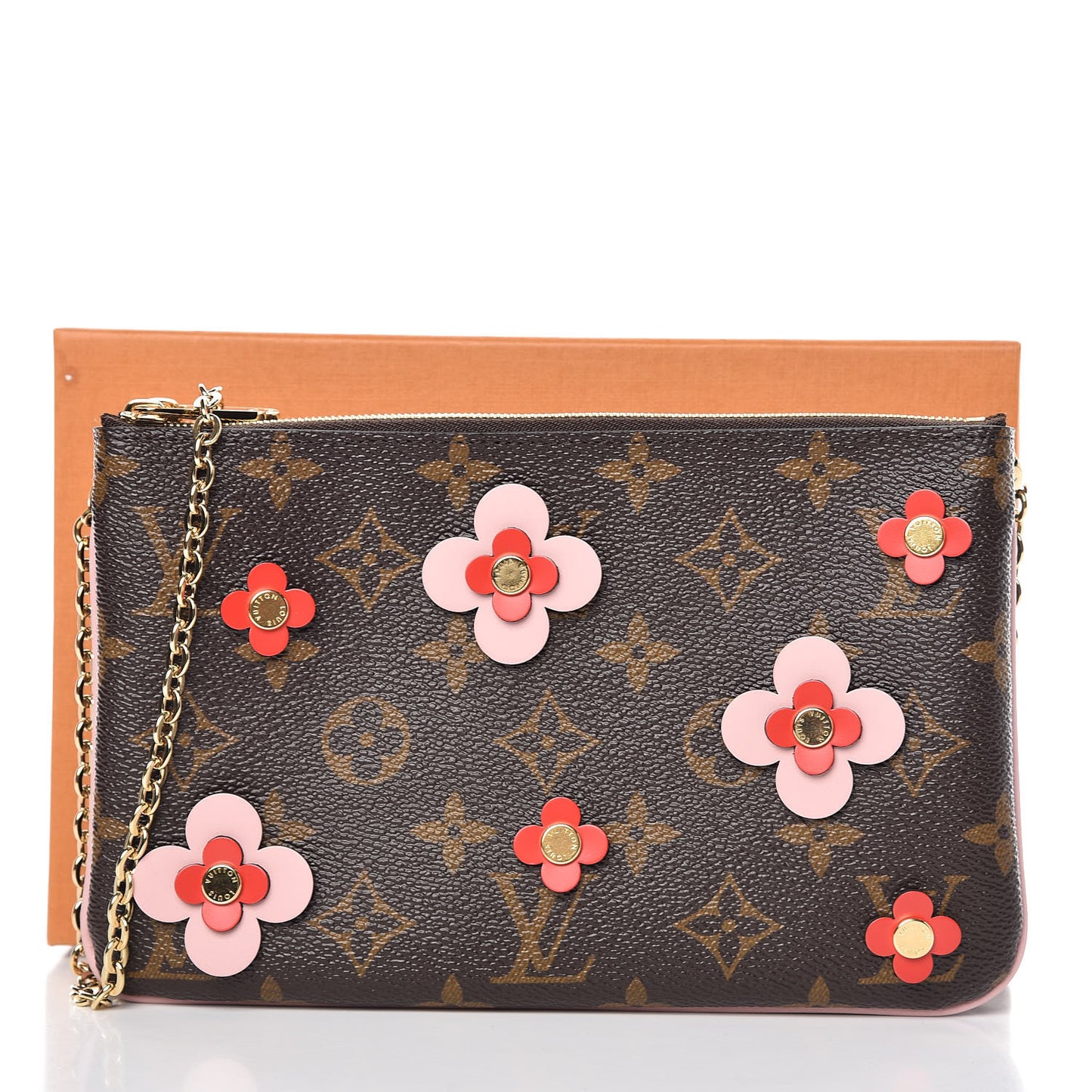 Monogram Blooming Flowers Double Zip Pochette