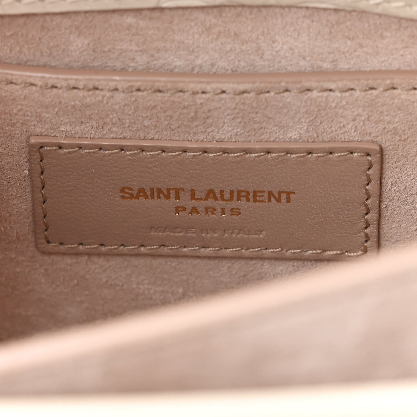 Calfskin Crocodile Embossed Medium Monogram Sunset Blanc Vintage
