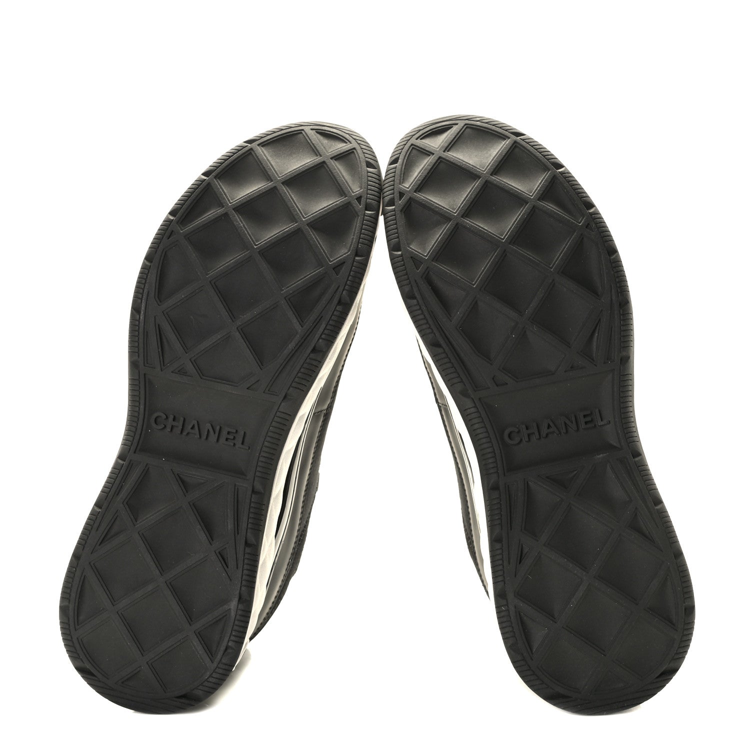 Chanel Velvet Calfskin Mixed Fibers CC Sneakers 40 Black 7 of 9